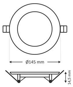 LED Podhľadové svietidlo CIRCLE LED/9W/230V 6500K pr. 14,5 cm biela