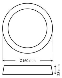 LED Stropné svietidlo LED/12W/230V 4200K pr. 16 cm biela