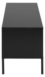 Čierny TV stolík v dekore jaseňa 140x45 cm Seaford - Actona