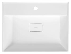 Sapho GODIVA umývadlo, liaty mramor, 58x44 cm, biela