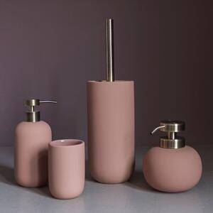 Ružová keramická WC kefa Lotus - Mette Ditmer Denmark