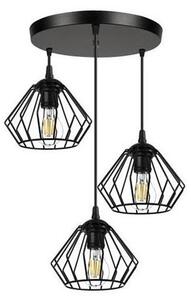 Luster na lanku CEED 3xE27/60W/230V čierna