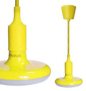 LED Luster na lanku 1xE27/15W/230V 6000K žltá