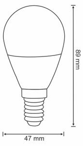 RGBW LED Stmievateľná žiarovka G45 E14/5,5W/230V 2700-6500K Wi-Fi Tuya