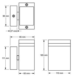 Vonkajšie nástenné svietidlo LITEK 1xGU10/35W/230V IP44