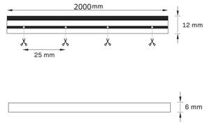 LED Pásik NEON 2 m LED/17W/12V IP65 oranžová