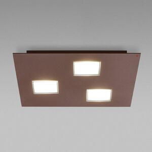 Fabbian Quarter hnedé stropné LED svetlo 3-pl