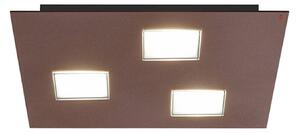 Fabbian Quarter hnedé stropné LED svetlo 3-pl