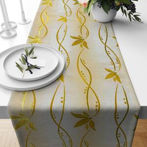 Ervi dekoračný behúň na stôl - Sabrina kvety zlato-oranžová