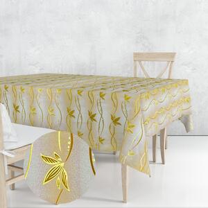 Ervi dekoračný obrus na stôl obdĺžnikový - Sabrina kvety zlato-oranžová