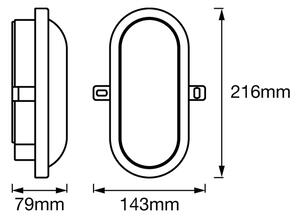 Osram - LED vonkajšie nástenné svietidlo BULKHEAD LED/11W/230V IP54 čierne