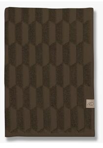 Tmavohnedý bavlnený uterák 50x95 cm Geo – Mette Ditmer Denmark