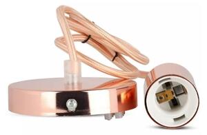 Lusteer na lanku 1xE27/60W/230V rosegold