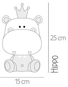 ONLI - LED stmievateľná detská nočná lampička PUPPIES LED/3W/230V 25 cm hroch/sivá
