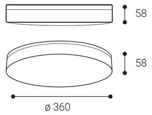 LED2 - LED Kúpeľňové svietidlo YPSO LED/30W/230V 3000/4000K IP54 priemer 36 cm biele