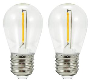 SADA 2x LED Žiarovka PARTY E27/0,5W/36V 2200K