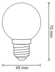 SADA 2x LED Žiarovka PARTY E27/0,5W/36V zelená 3000K