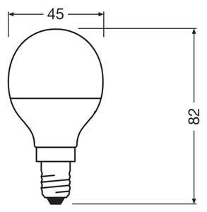 LED Antibakteriálna žiarovka P40 E14/4,9W/230V 2700K - Osram