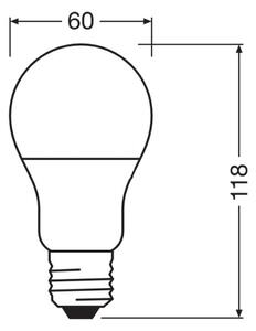 LED Antibakteriálna žiarovka A75 E27/10W/230V 2700K - Osram