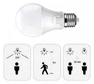 LED Žiarovka so senzorom E27/9W/230V 6500K