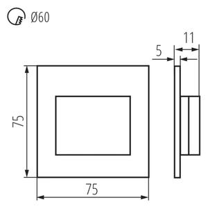 Kanlux 33325 - LED schodiskové svietidlo ERINUS LED/1,5W/12V 4000K biela