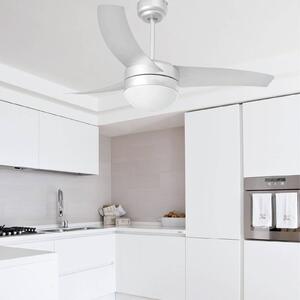 Stropný ventilátor Easy s osvetlením, sivá