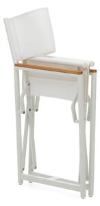 Biela kovová záhradná stolička Llado - Kave Home