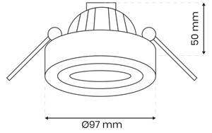 Podhľadové bodové svietidlo NUSA 1xGU5,3/MR16/50W/12V guľatý biela