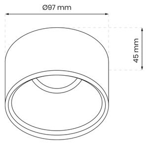 Podhľadové bodové svietidlo BALI 1xGU5,3/MR16/25W/12V okrúhly čierna