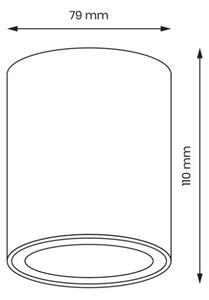Bodové svietidlo BIMA 1xGU10/25W/230V okrúhly biela