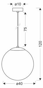 BRILAGI - Závesné svietidlo s lankom POLOS 1xE27/40W/230V pr. 40 cm čierne