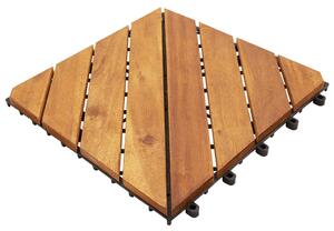 Podlahové dlaždice 20 ks hnedé 30x30 cm masívne akáciové drevo