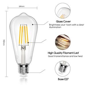 LED Žiarovka ST64 E27/8W/230V 2700K - Aigostar