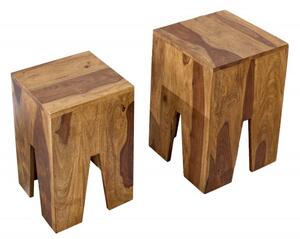 Jungle II set 2 príručných stolíkov hnedé 35 cm