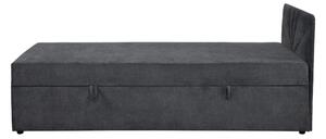 KONDELA Boxspringová posteľ, jednolôžko, sivá, 90x200, univerzálna, SUPA
