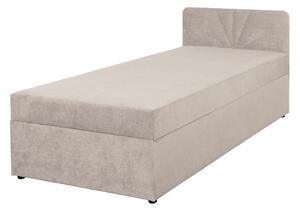 KONDELA Boxspringová posteľ, jednolôžko, béžová, 90x200, univerzálna, SUPA