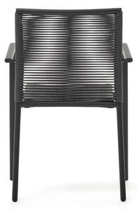 Tmavosivá kovová záhradná stolička Culip – Kave Home
