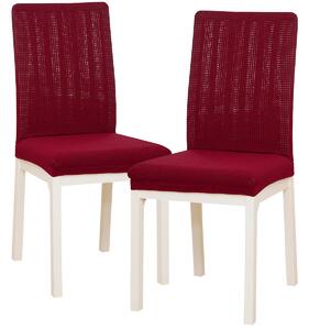 4Home Napínací poťah na stoličku Magic clean vínová, 45 - 50 cm, sada 2 ks