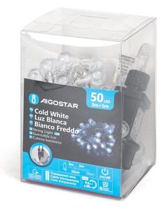 Aigostar - LED Vonkajšia svetelná reťaz 50xLED/8 funkcií 8m IP44 studená biela