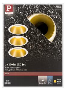 Paulmann 93406 - SADA 3xLED/6,5W IP44 Stmievateľné kúpeľňové svietidlo COLE 230V