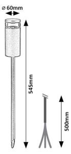 Rabalux 77071 - Exteriérové svietidlo TORNIO 1xGU10/10W/230V IP54 54,5 cm antracitové