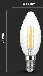 LED Stmievateľná žiarovka FILAMENT E14/4W/230V 3000K