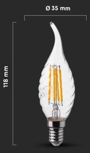 LED Žiarovka FILAMENT E14/4W/230V 4000K