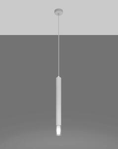 Závesné svietidlo Wezyr, 1x sklenené/biele kovové tienidlo