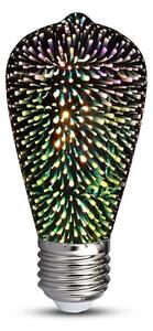 LED 3D Dekoračná žiarovka FILAMENT ST64 E27/3W/230V 3000K