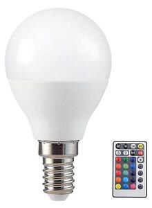 LED RGB Stmievateľná žiarovka P45 E14/4,8W/230V 3000K + diaľkové ovládanie
