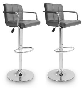 Aga 2x Barová stolička s područkami MR2010 Sivá