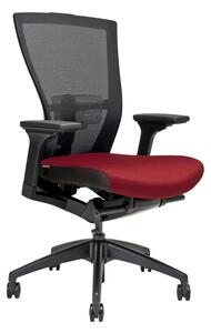 Kancelárska stolička na kolieskach Office More MERENS BP – s podrúčkami a bez opierky hlavy Čierna BI 201