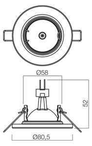 Redo 70307 - Podhľadové svietidlo MT 1xGU5,3/50W/12V biela