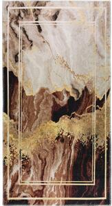 Hnedo-krémový umývateľný koberec behúň 80x200 cm - Vitaus